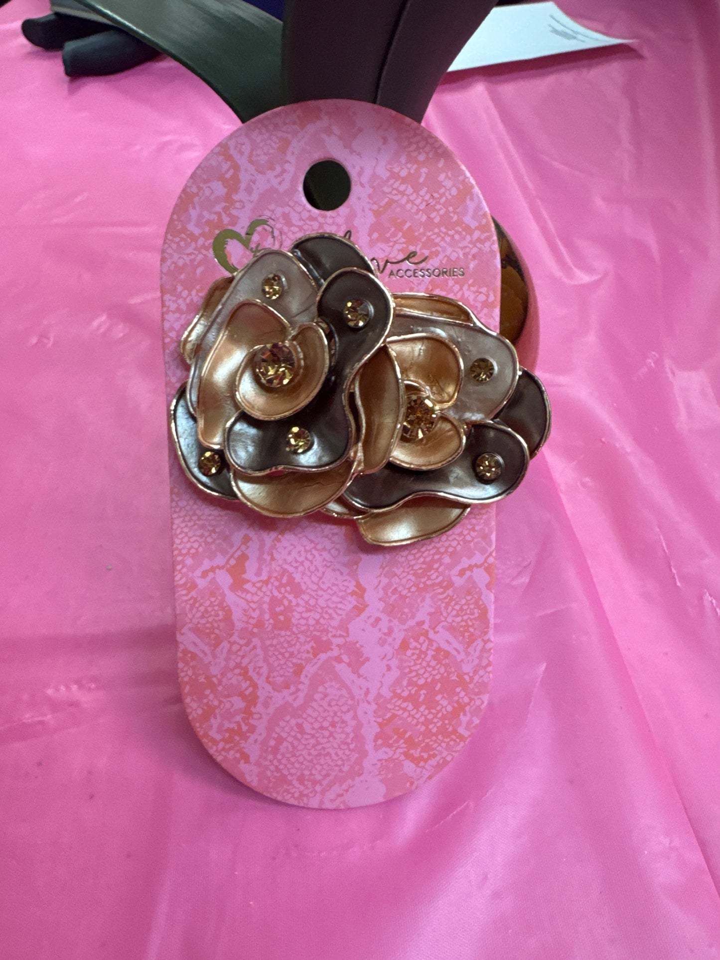 1/5 LADY BRONZE FLOWERS EARRINGS