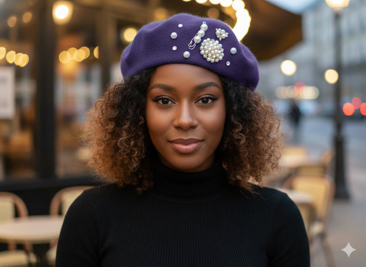 Lady Classy Beret- Purple