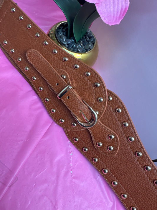 PLUS BROWN WAIST BELT