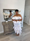 Lady White Fancy& Classy Dress