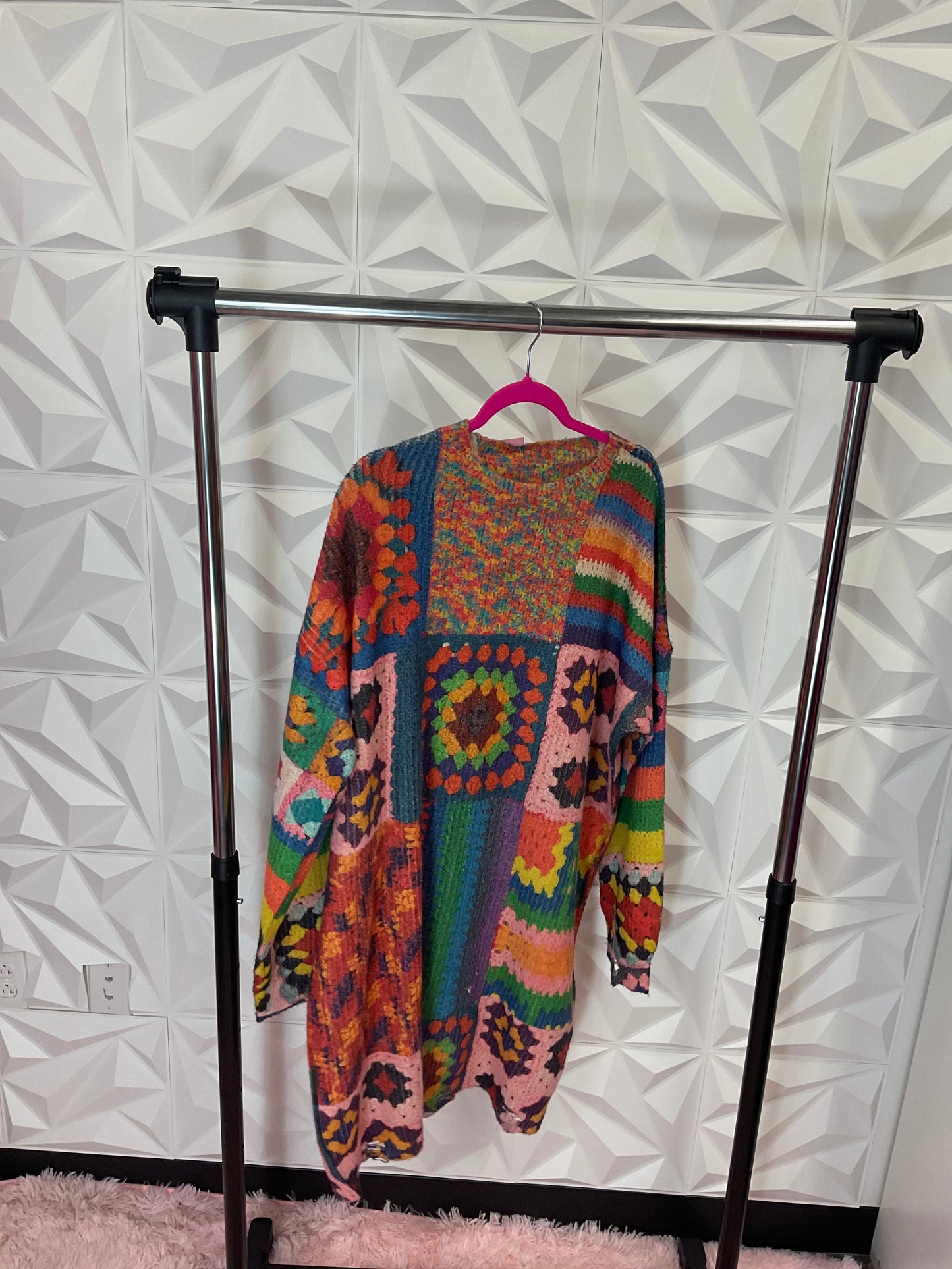10/7 LADY BOHO COLORS DRESS ONE SIZE