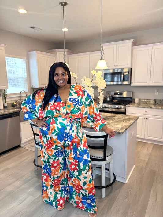 Curves in Bloom Jumpsuit