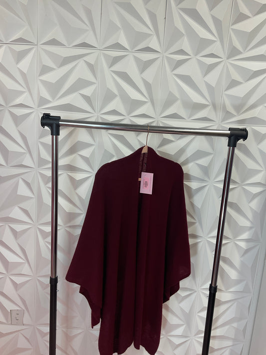 9/12 Lady Cashmere Burgundy Poncho