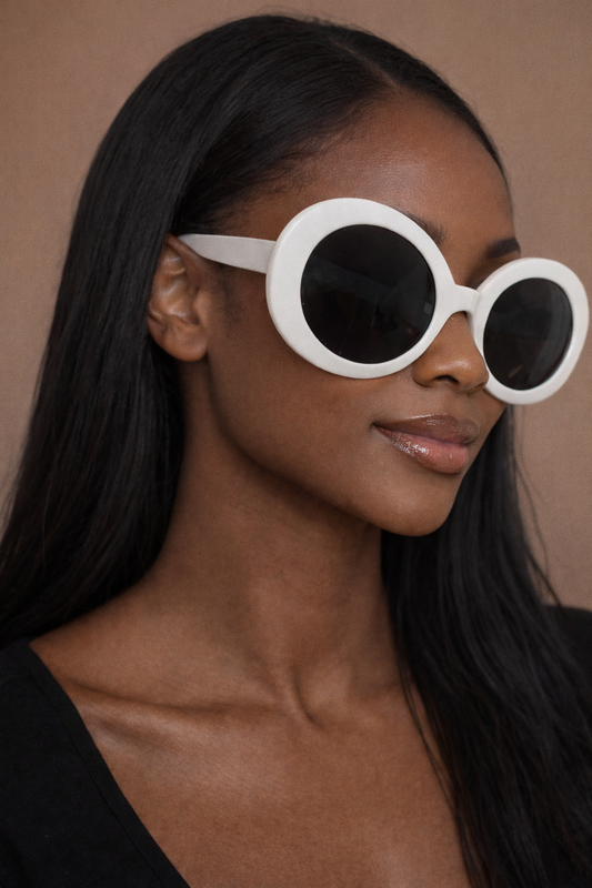 Lady White Round Shades