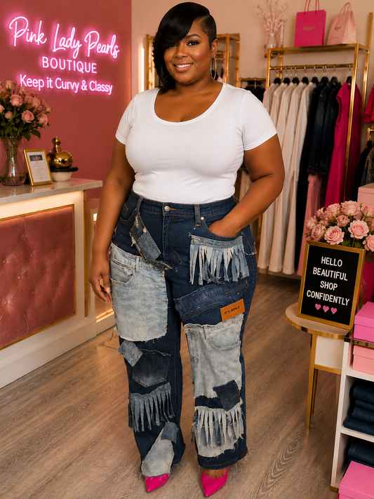LADY PATCHWORK JEANS