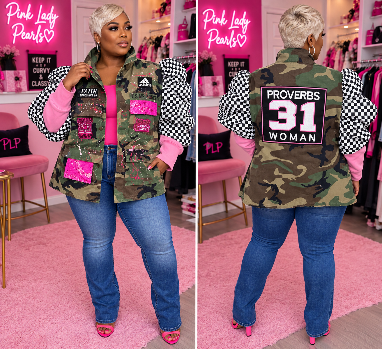 Lady Camo Girlie Statement Jacket