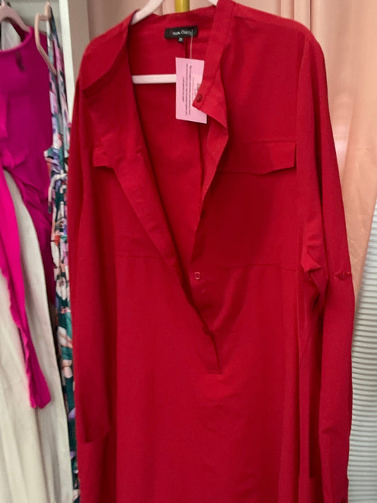 Lady Buxom Red Tunic Dress