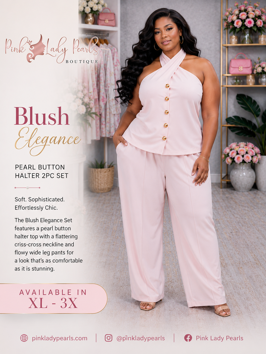 Blush Elegance Cris Cross Set