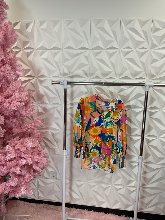 10/14 Lady Made of Colors Button Up sz L