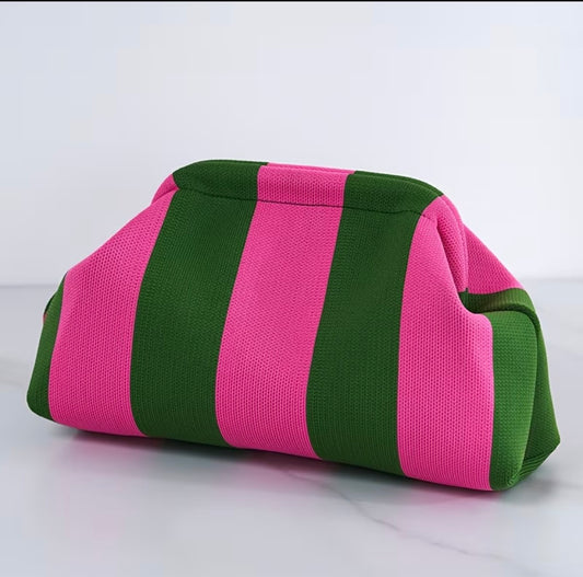 Garden Glam Stripe Clutch