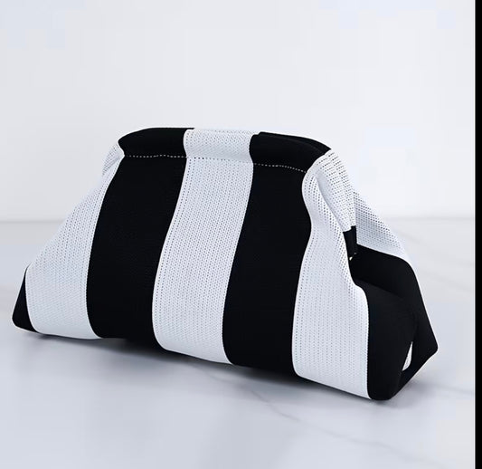 Classic Chic Stripe Clutch
