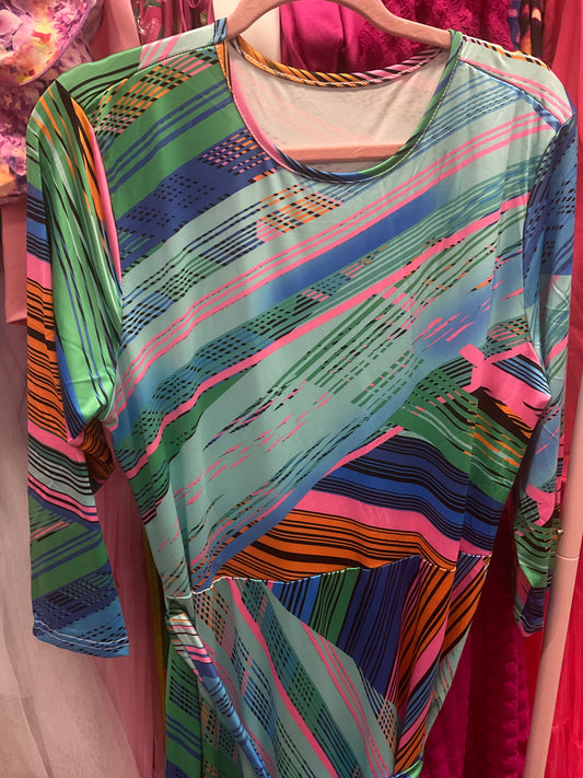 4/21 Lady Retro Colors Dress sz xl