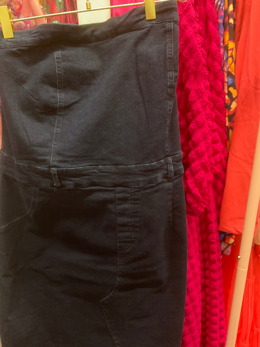 4/21 Lady Blue Jean Tube Top Dress sz 2x