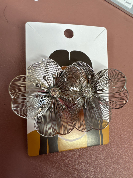 LADY SILVER FLORAL EARRINGS