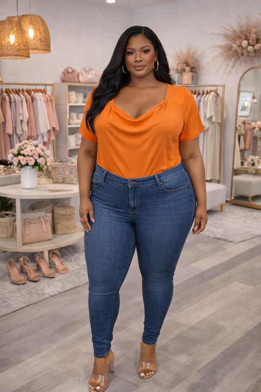 LADY TANGERINE BODY SUIT1X, 2X