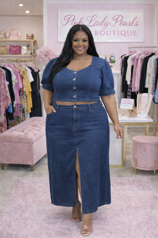 Lady Curvy &Confidence Denim Set