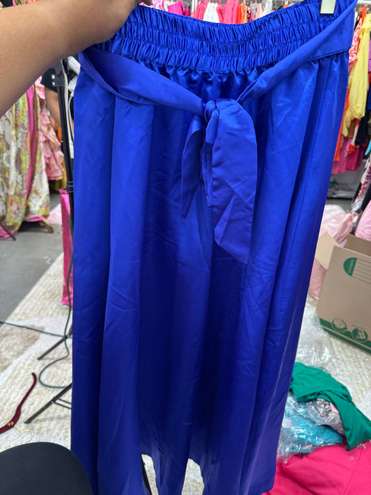 Lady Royal Blue satin skirt Sz 22/24