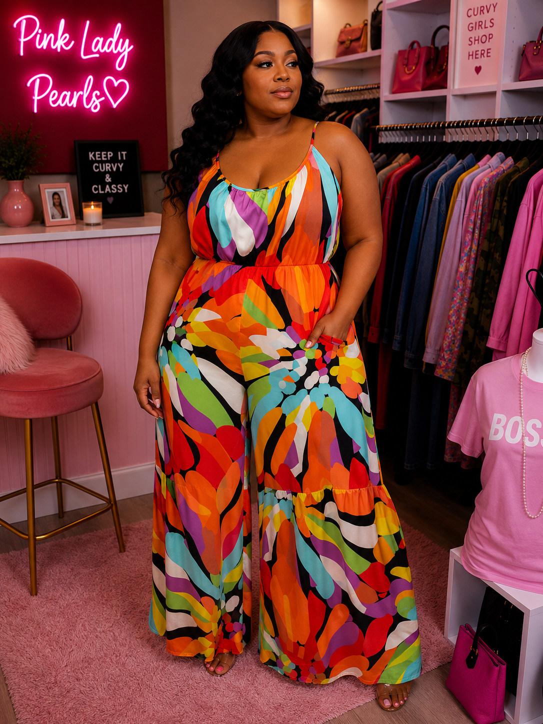 Lady Glowing on Vacation Jumpsuit