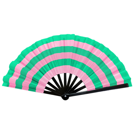 Lady Color Block Fan- Show Gift