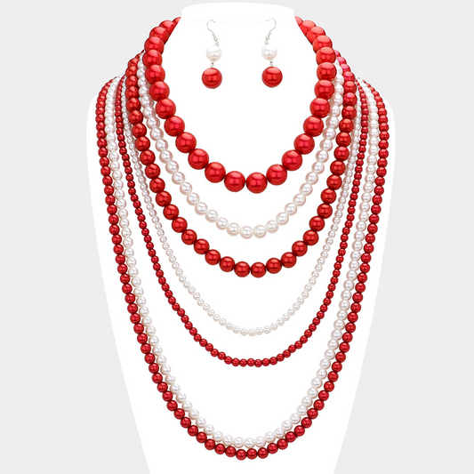 Lady Crimson Pearl Set