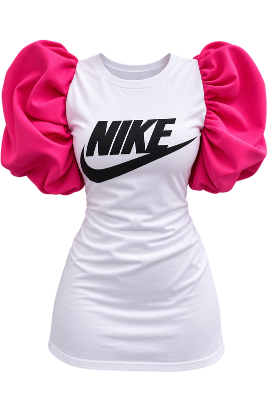 Lady Pink Puff Statement Top
