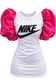 Lady Pink Puff Statement Top