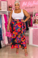 FLORAL DARK WRAP SKIRT