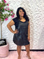 Lady Black Pinafore Leather Dress