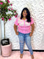 Lady Pink Lace Crochet Top