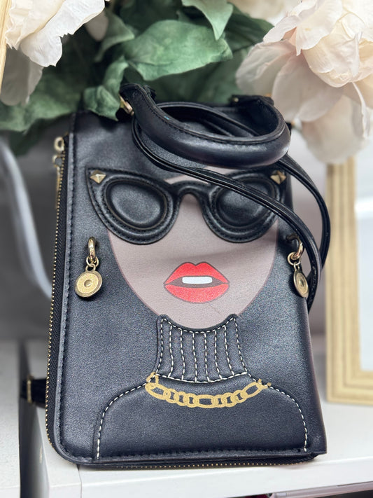 Lady Face Black Bag