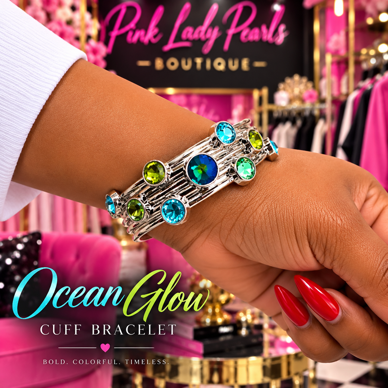 Ocean Glow Cuff Bracelet