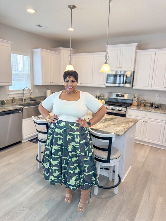 Lady  Fun Camo Bubble Skirt