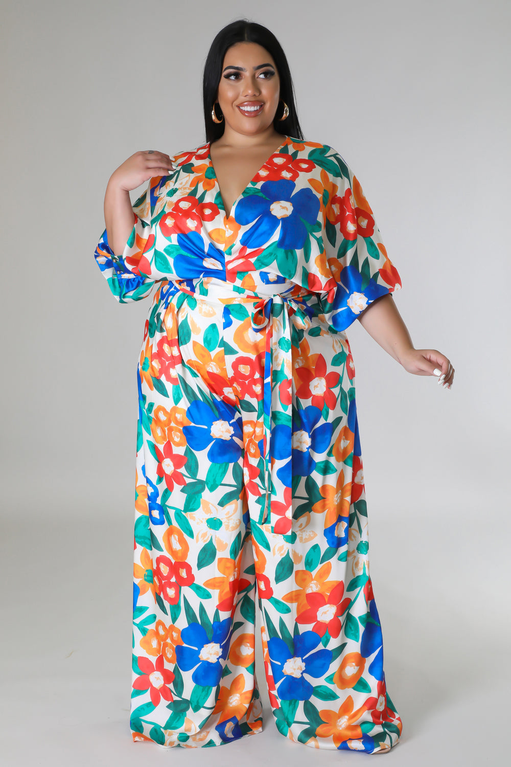 Curves in Bloom Jumpsuit